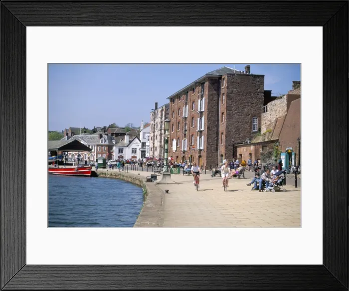 Framed Print : Exeter Quay, Devon, England, United Kingdom, Europe