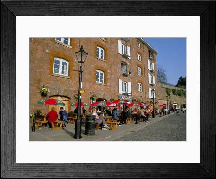 Framed Print : Cafe restaurant, Quayside, Exeter, Devon, England, United Kingdom, Europe Framed Print : Cafe restaurant, Quayside, Exeter, Devon, England, United Kingdom, Europe