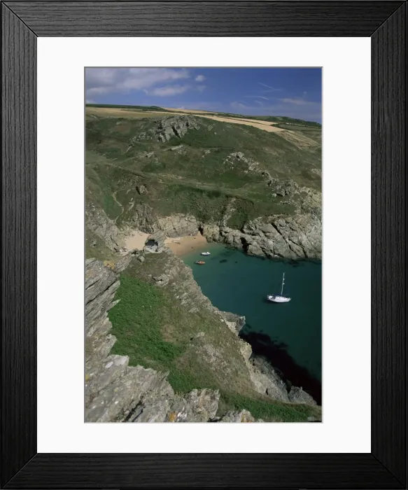 Framed Print : South coast near Prawle Point, Devon, England, United Kingdom, Europe Framed Print : South coast near Prawle Point, Devon, England, United Kingdom, Europe