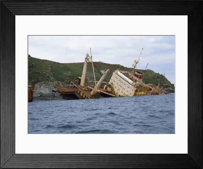 Framed Print : Ship wrecked in 1992, near Salcombe, Devon, England, United Kingdom, Europe Framed Print : Ship wrecked in 1992, near Salcombe, Devon, England, United Kingdom, Europe