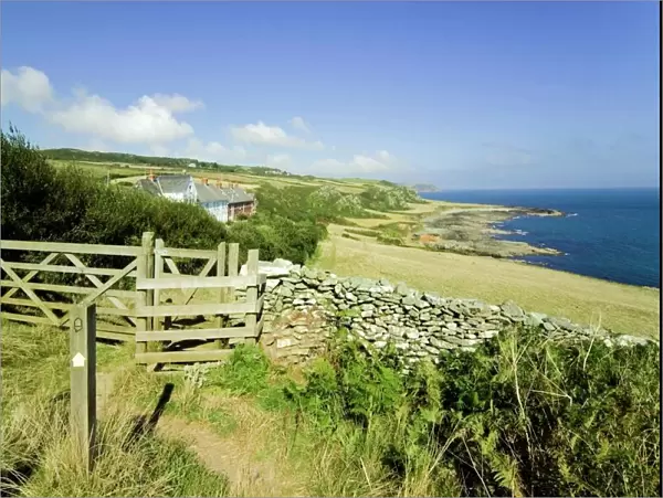 View from the Devon Coast Path at Prawle Point, South Hams, Devon, England