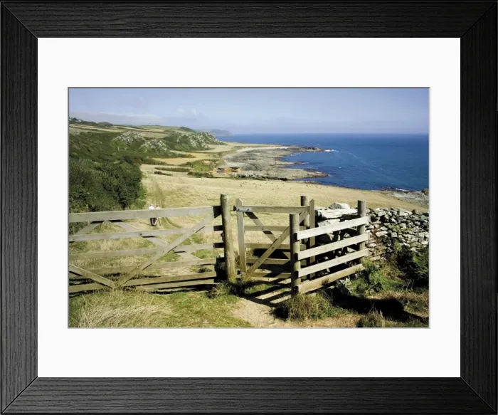 Framed Print : South Devon Way coastal footpath, Prawle Point, South Hams, Devon, England Framed Print : South Devon Way coastal footpath, Prawle Point, South Hams, Devon, England