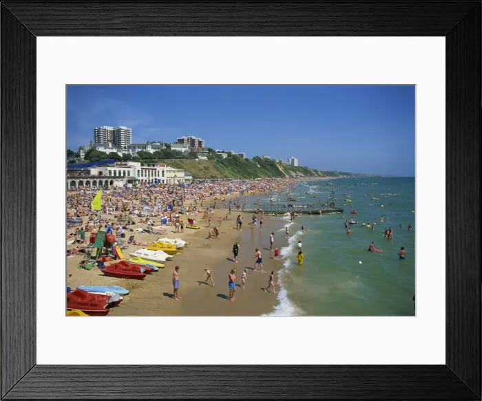 Framed Print : The beach in summer, Bournemouth, Dorset, England, United Kingdom, Europe Framed Print : The beach in summer, Bournemouth, Dorset, England, United Kingdom, Europe