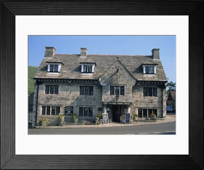 Framed Print : The Bankes Arms Hotel at Corfe in Dorset, England, United Kingdom, Europe Framed Print : The Bankes Arms Hotel at Corfe in Dorset, England, United Kingdom, Europe
