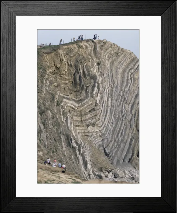 Framed Print : Folded limestone and shale, Jurassic period, Stair Hole, Lulworth, Dorset Framed Print : Folded limestone and shale, Jurassic period, Stair Hole, Lulworth, Dorset