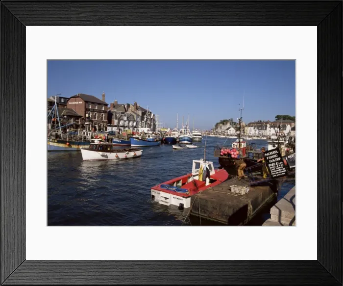 Framed Print : Weymouth harbour, Dorset, England, United Kingdom, Europe Framed Print : Weymouth harbour, Dorset, England, United Kingdom, Europe