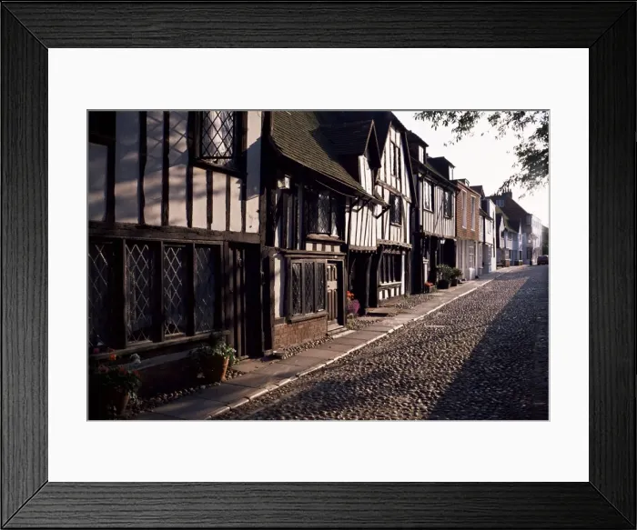 Framed Print : Cobbled street, Rye, East Sussex, Sussex, England, United Kingdom, Europe