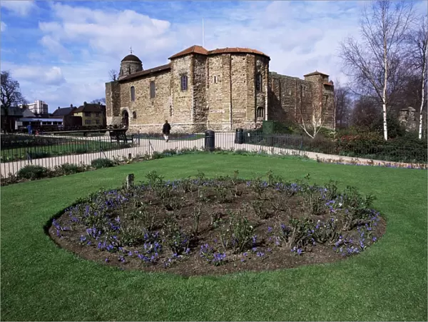 Upper Castle Park and Colchester Castle, the oldest Norman keep in the U