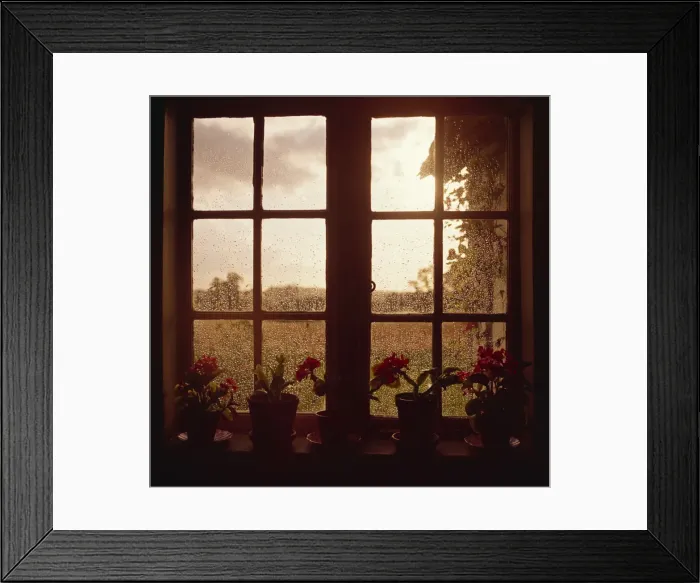 Framed Print : Rain on window, England, United Kingdom, Europe Framed Print : Rain on window, England, United Kingdom, Europe