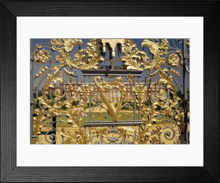 Framed Print : Ornate gate, Hampton Court Palace, Greater London, England, United Kingdom, Europe Framed Print : Ornate gate, Hampton Court Palace, Greater London, England, United Kingdom, Europe