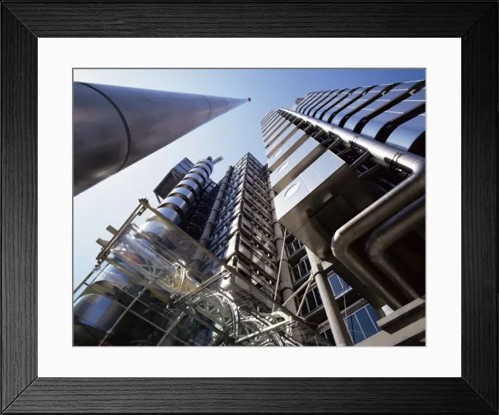 Framed Print : Lloyds Building, architect Richard Rogers, City of London, London, England Framed Print : Lloyds Building, architect Richard Rogers, City of London, London, England