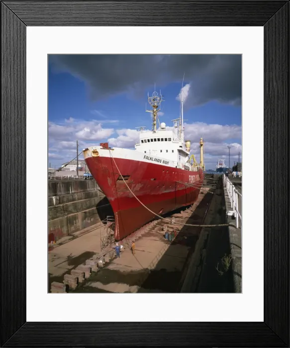 Framed Print : Falkland Fisheries patrol boat in Albert dock in Hull, Yorkshire, England Framed Print : Falkland Fisheries patrol boat in Albert dock in Hull, Yorkshire, England