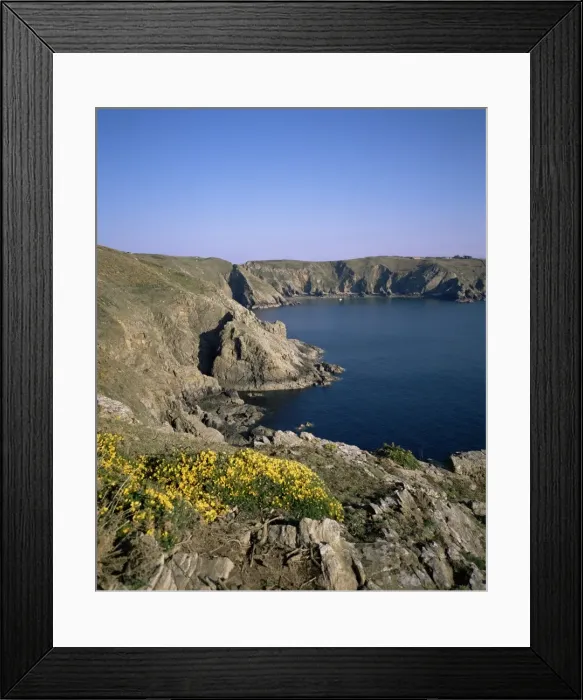 Framed Print : View south to Little Sark along west coast of Sark, Channel Islands, United Kingdom Framed Print : View south to Little Sark along west coast of Sark, Channel Islands, United Kingdom
