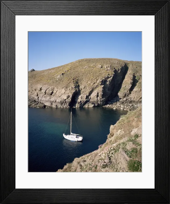 Framed Print : Havre Gosselin anchorage, west coast, Sark, Channel Islands, United Kingdom, Europe Framed Print : Havre Gosselin anchorage, west coast, Sark, Channel Islands, United Kingdom, Europe