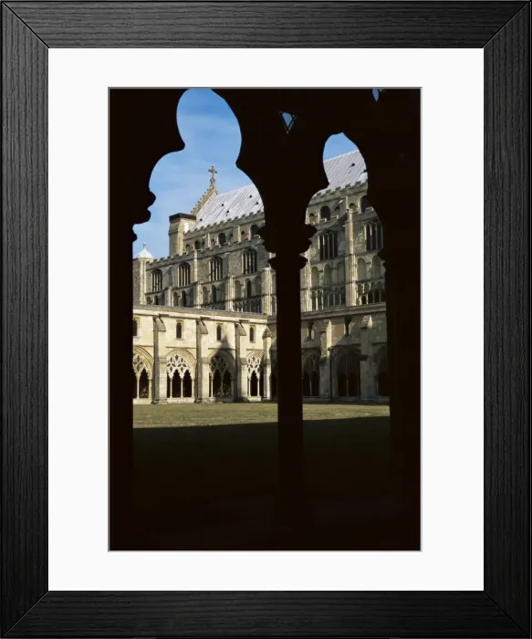 Framed Print : Gothic cathedral cloister, dating from the 13th and 14th centuries, Norwich Cathedral Framed Print : Gothic cathedral cloister, dating from the 13th and 14th centuries, Norwich Cathedral