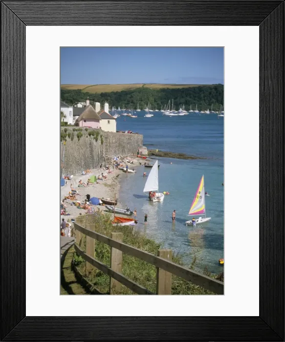 Framed Print : Beach and cottages, St. Mawes, Cornwall, England, United Kingdom, Europe Framed Print : Beach and cottages, St. Mawes, Cornwall, England, United Kingdom, Europe