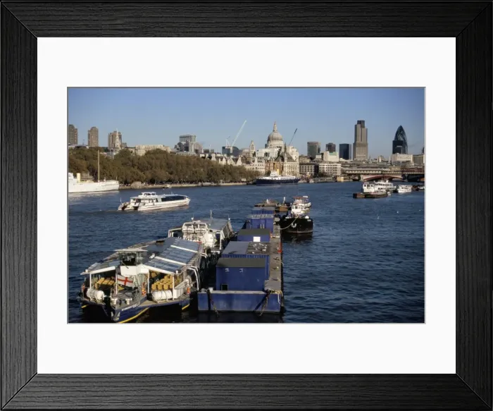 Framed Print : City of London skyline and River Thames from Blackfriars Bridge, London Framed Print : City of London skyline and River Thames from Blackfriars Bridge, London