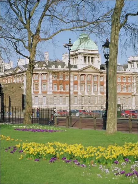 Horse Guards and the Old Admiralty building in spring, London, England, UK