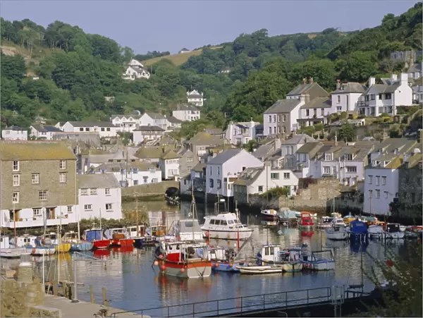 The harbour and village, Polperro, Cornwall, England, UK