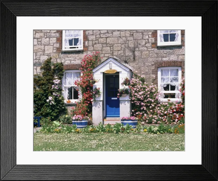 Framed Print : Cottage at Charlestown, Cornwall, England, United Kingdom, Europe Framed Print : Cottage at Charlestown, Cornwall, England, United Kingdom, Europe