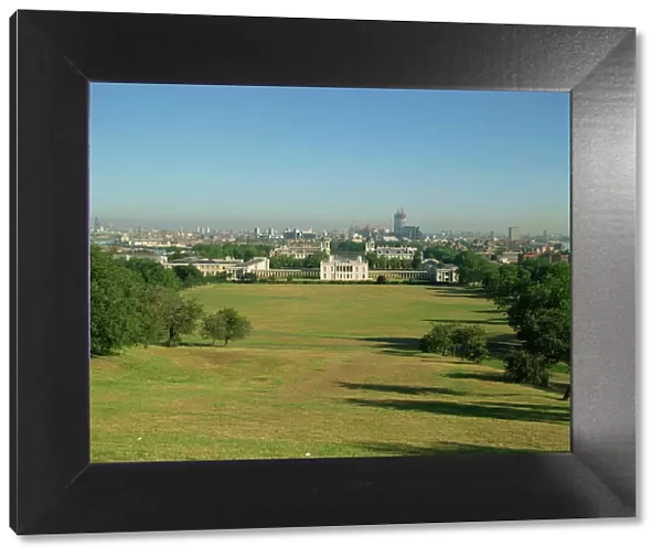 City skyline from Greenwich Park, London, England, United Kingdom, Europe