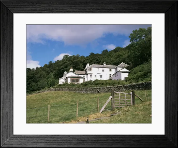 Framed Print : Brantwood, home of the writer John Ruskin between 1872 and 1900, Cumbria