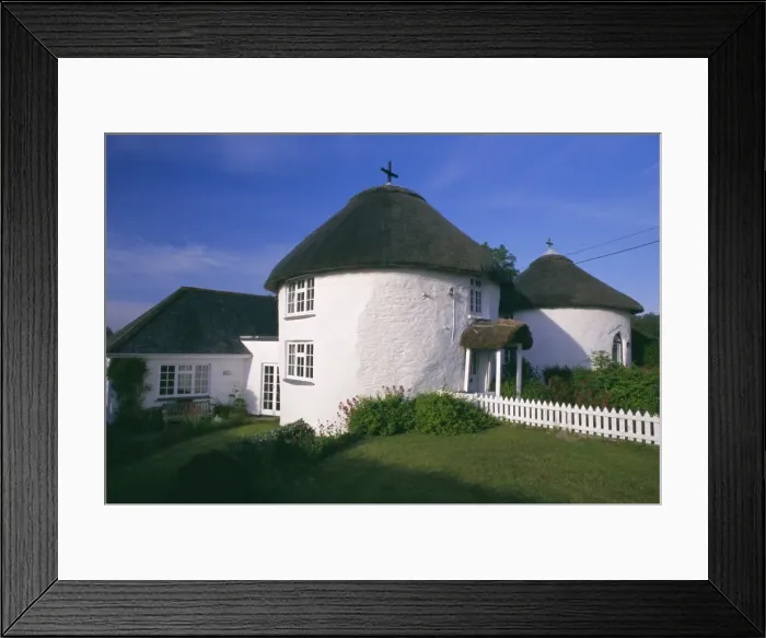 Framed Print : Traditional Cornish round houses, Cornwall, England, UK, Europe Framed Print : Traditional Cornish round houses, Cornwall, England, UK, Europe