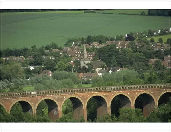 Eynsford village and railway viaduct, Darent Valley near Sevenoaks, Kent