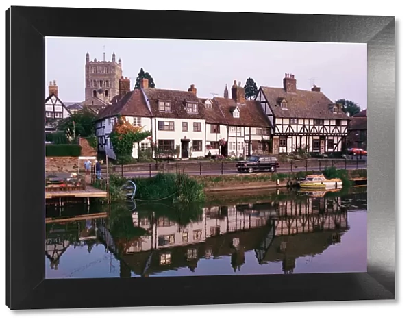 Tewkesbury and the River Severn, Gloucestershire, England, United Kingdom, Europe