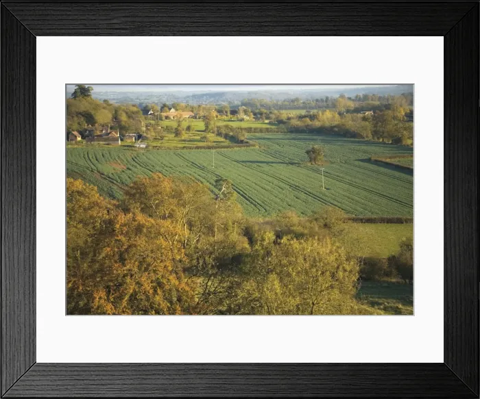 Framed Print : View from the church of St. Mary the Virgin of Hanbury, the location of Ambridge in the radio serial The Archers, Hanbury, Worcestershire, Midlands, England, United Framed Print : View from the church of St. Mary the Virgin of Hanbury, the location of Ambridge in the radio serial The Archers, Hanbury, Worcestershire, Midlands, England, United