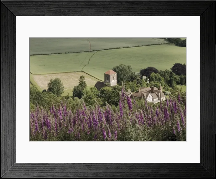 Framed Print : Little Malvern village, viewed from main ridge of the Malvern Hills, Worcestershire Framed Print : Little Malvern village, viewed from main ridge of the Malvern Hills, Worcestershire