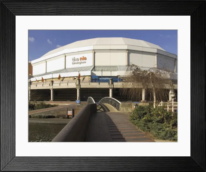Framed Print : National Indoor Arena from the James Brindley canal side walk, Birmingham Main Line canal Framed Print : National Indoor Arena from the James Brindley canal side walk, Birmingham Main Line canal
