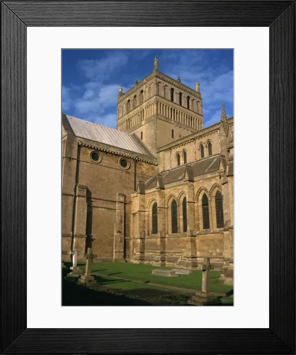 Framed Print : Southwell Minster, largely built by 1240, exterior from southeast, Southwell Framed Print : Southwell Minster, largely built by 1240, exterior from southeast, Southwell