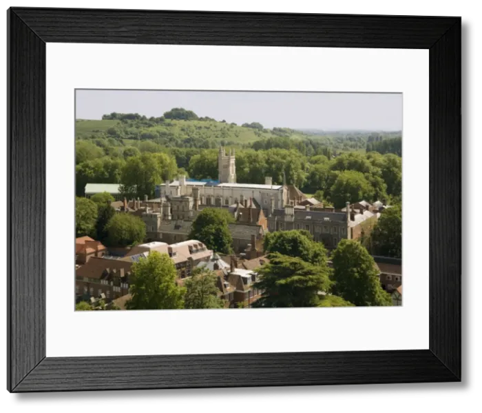 Framed Print : Winchester College from cathedral tower, Hampshire, England, United Kingdom, Europe Framed Print : Winchester College from cathedral tower, Hampshire, England, United Kingdom, Europe