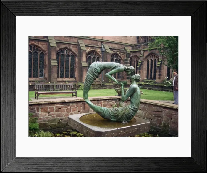 Framed Print : Cloister garden, Chester Cathedral, Cheshire, England, United Kingdom, Europe Framed Print : Cloister garden, Chester Cathedral, Cheshire, England, United Kingdom, Europe