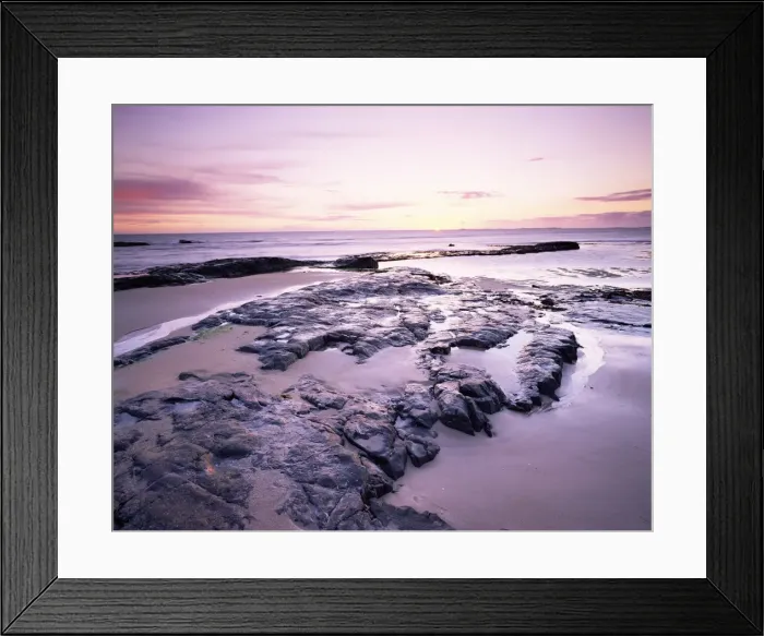 Framed Print : Sunrise over North Sea from Bamburgh beach, Bamburgh, Northumberland, England Framed Print : Sunrise over North Sea from Bamburgh beach, Bamburgh, Northumberland, England