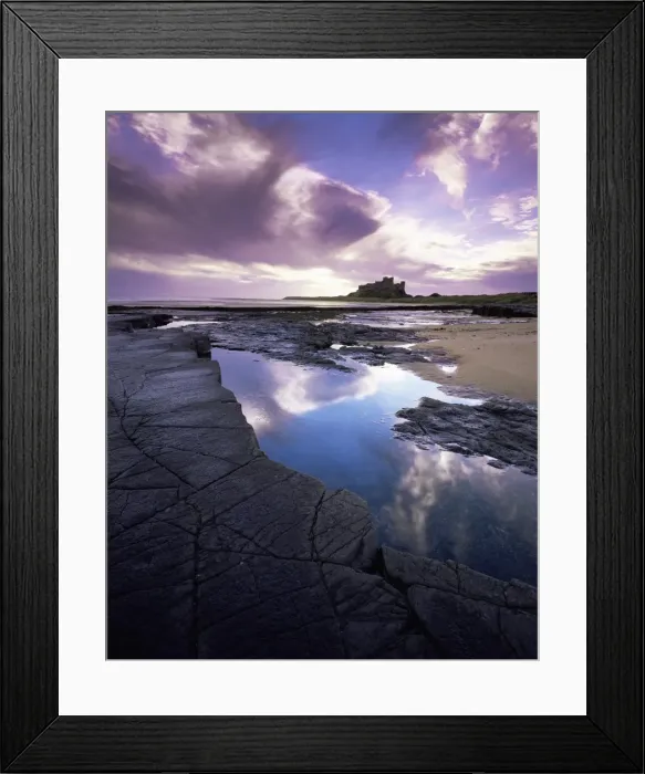Framed Print : Bamburgh Castle at dawn, Northumberland, England, United Kingdom, Europe Framed Print : Bamburgh Castle at dawn, Northumberland, England, United Kingdom, Europe
