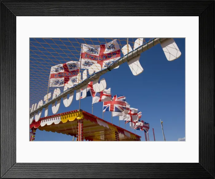 Framed Print : Funfair flags on beach, Selsey Bill, Sussex, England, United Kingdom, Europe Framed Print : Funfair flags on beach, Selsey Bill, Sussex, England, United Kingdom, Europe