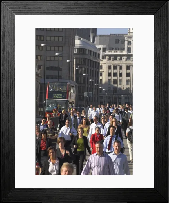 Framed Print : Commuters, London Bridge, City of London, London, England, United Kingdom, Europe Framed Print : Commuters, London Bridge, City of London, London, England, United Kingdom, Europe
