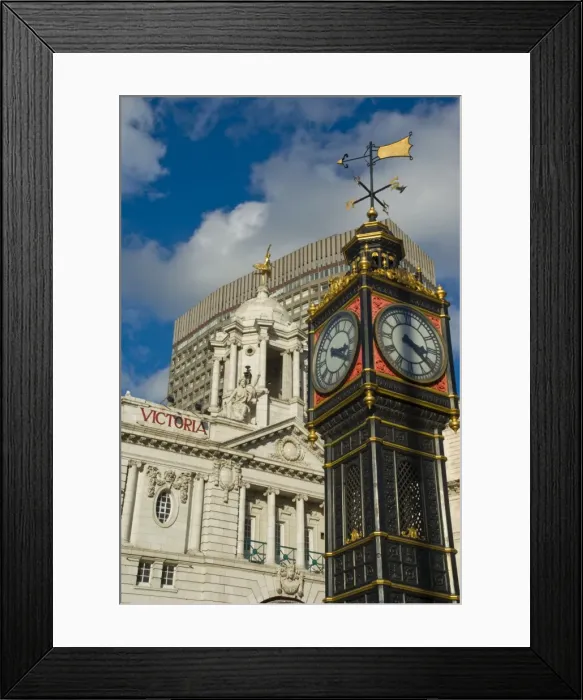 Framed Print : Little Ben clock tower, Victoria Palace Theatre, Victoria, London, England