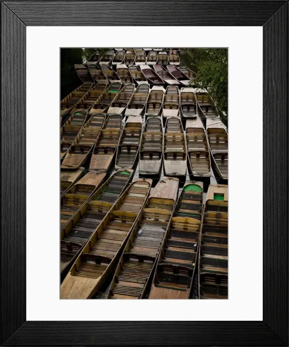 Framed Print : Punts, Oxford, Oxfordshire, England, United Kingdom, Europe