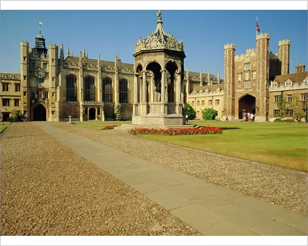 The Great Court, Trinity College, Cambridge, England