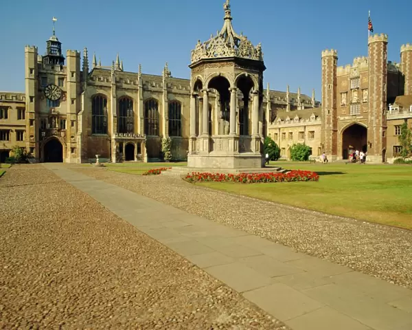 The Great Court, Trinity College, Cambridge, England
