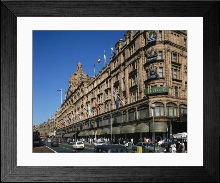 Framed Print : Harrods department store, Knightsbridge, London, England, United Kingdom, Europe Framed Print : Harrods department store, Knightsbridge, London, England, United Kingdom, Europe