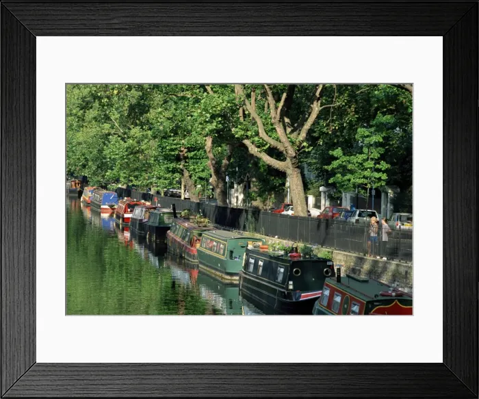 Framed Print : Canal and houseboats, Little Venice, London, England, United Kingdom, Europe Framed Print : Canal and houseboats, Little Venice, London, England, United Kingdom, Europe