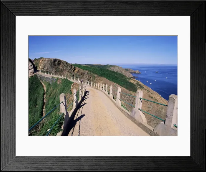 Framed Print : La Coupee and Dixcart Bay, Sark, Channel Islands, United Kingdom, Europe Framed Print : La Coupee and Dixcart Bay, Sark, Channel Islands, United Kingdom, Europe