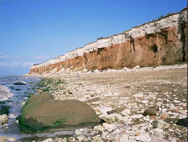 Start or end of The Wash, Hunstanton Cliffs, Norfolk, England, United Kingdom, Europe