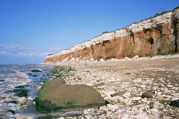Start or end of The Wash, Hunstanton Cliffs, Norfolk, England, United Kingdom, Europe