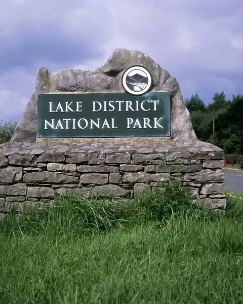 Sign, Lake District National Park, Cumbria, England, United Kingdom, Europe