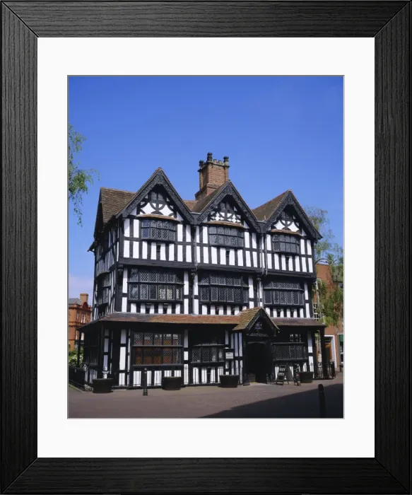 Framed Print : Timbered hall of the Butchers Guild, now housing Hereford Museum, Hereford & Worcester Framed Print : Timbered hall of the Butchers Guild, now housing Hereford Museum, Hereford & Worcester